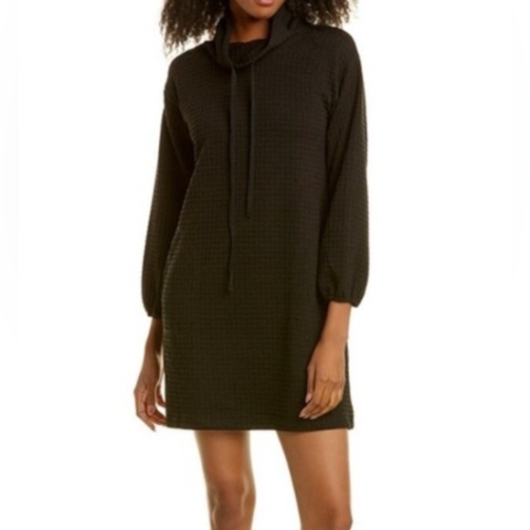 Max Studio Black Checkered Knit Dress M - Picture 1 of 3